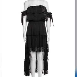 Misa los Angeles NWOT Elegant Black Off-Shoulder Dress